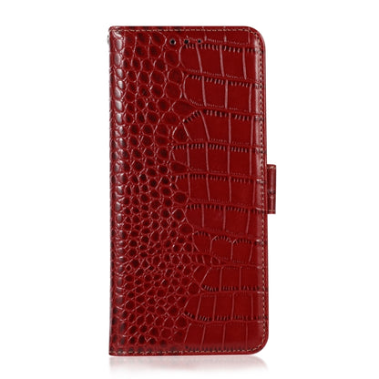 For Nokia G42 5G Crocodile Top Layer Cowhide Leather Phone Case(Red) - Nokia Cases by buy2fix | Online Shopping UK | buy2fix