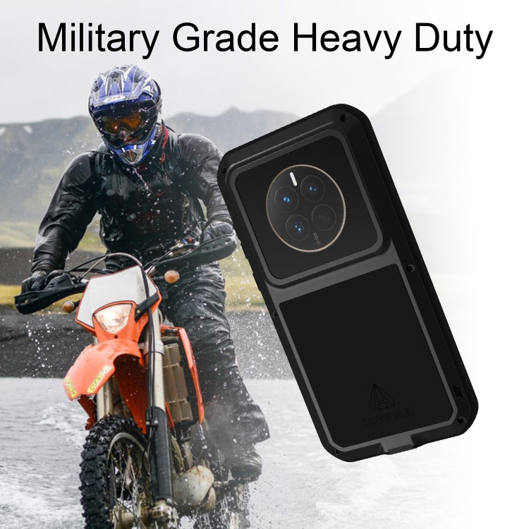 For Huawei Mate 50 LOVE MEI POWERFUL Metal Shockproof Life Waterproof Dustproof Phone Case(Army Green) - Huawei Cases by LOVE MEI | Online Shopping UK | buy2fix