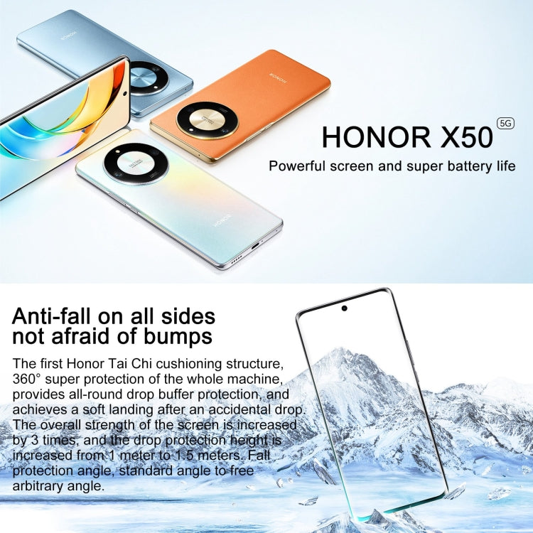 Honor X50 5G, 108MP Camera, 6.78 inch MagicOS 7.1.1 Snapdragon 6 Gen1 Octa Core up to 2.2GHz, Network: 5G, OTG, Not Support Google Play, Memory:8GB+128GB(Black) - Honor by Huawei | Online Shopping UK | buy2fix
