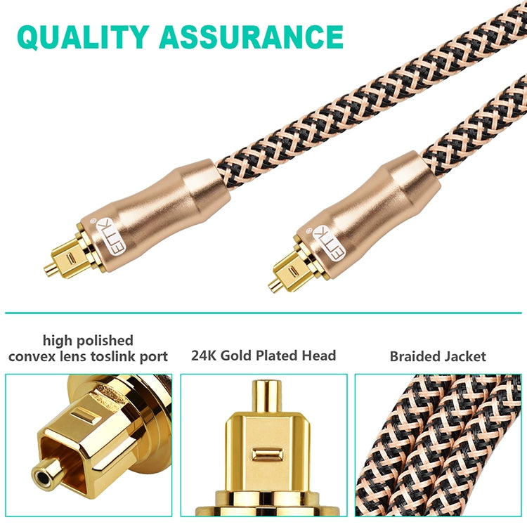 3m EMK OD6.0mm Gold-plated TV Digital Audio Optical Fiber Connecting Cable - Audio Optical Cables by EMK | Online Shopping UK | buy2fix