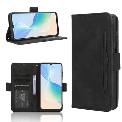 For Blackview Oscal C30 / C30 Pro Skin Feel Calf Texture Card Slots Leather Phone Case(Black) - More Brand by buy2fix | Online Shopping UK | buy2fix