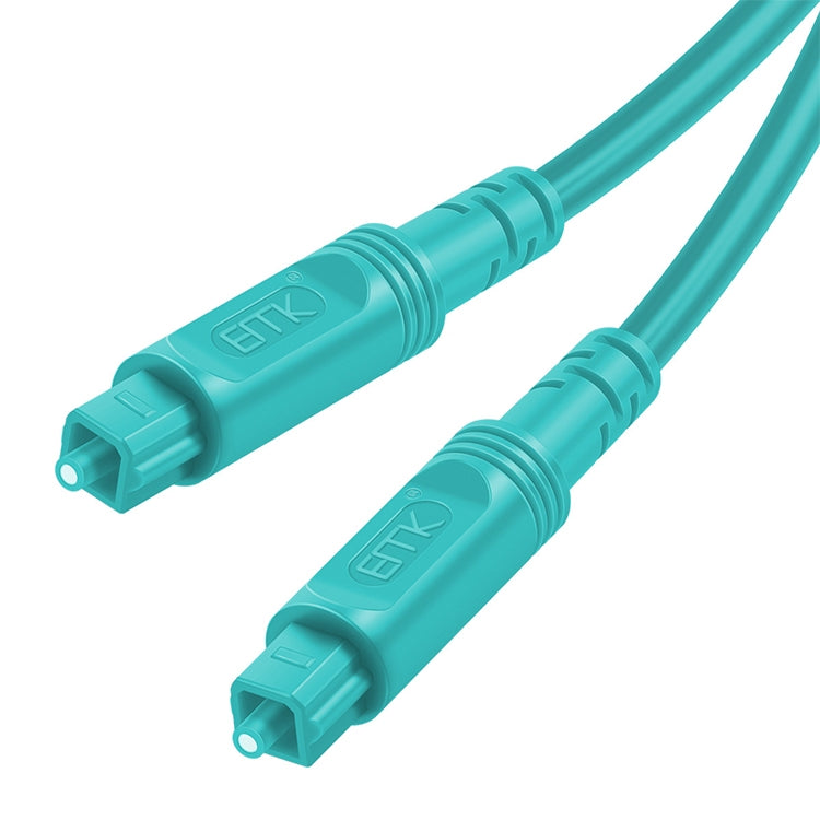 15m EMK OD4.0mm Square Port to Square Port Digital Audio Speaker Optical Fiber Connecting Cable(Sky Blue) - Audio Optical Cables by EMK | Online Shopping UK | buy2fix