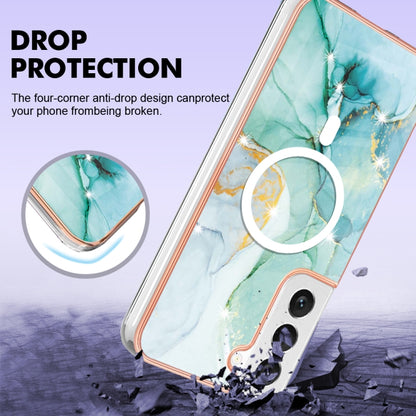 For Samsung Galaxy S22 5G Marble Pattern Dual-side IMD Magsafe TPU Phone Case(Green 003) - Galaxy S22 5G Cases by buy2fix | Online Shopping UK | buy2fix