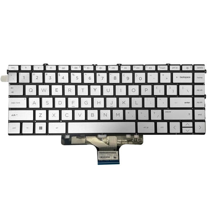 For HP Pavilion X360 14-DW US Version Laptop Backlight Keyboard(Silver) - HP Spare Parts by buy2fix | Online Shopping UK | buy2fix