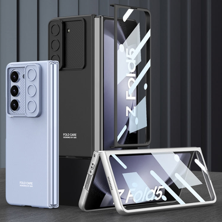 For Samsung Galaxy Z Fold5 GKK Integrated Ultra-thin Sliding Camshield Flip Phone Case(Light Blue) - Galaxy Z Fold5 Cases by GKK | Online Shopping UK | buy2fix