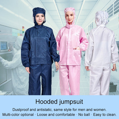 Striped Anti-static Split Hood Dust-proof Work Suit, Size:M(Navy Blue) - Protective Clothing by buy2fix | Online Shopping UK | buy2fix