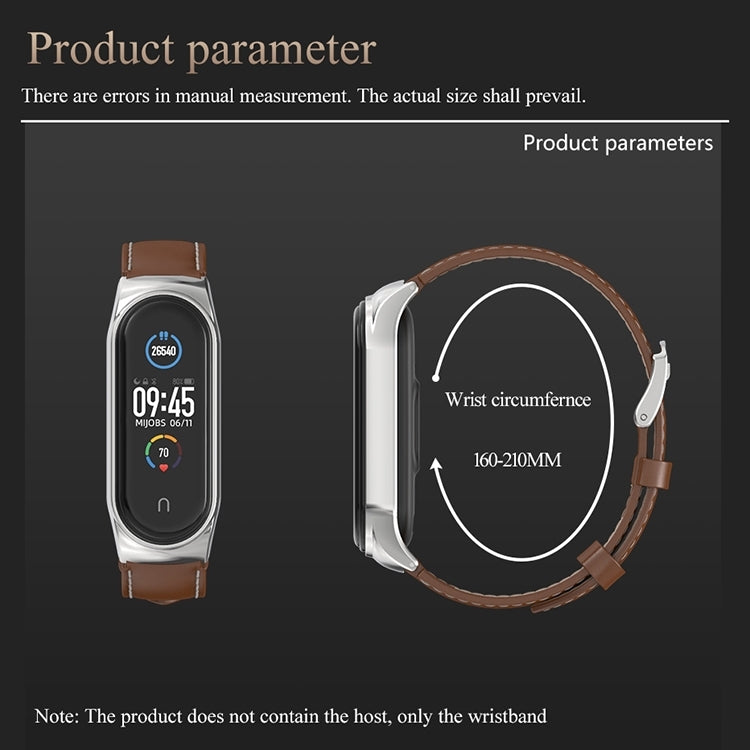 For Xiaomi Mi Band 8 Mijobs CS Case Microfiber PU Leather Watch Band(White Silver) - Watch Bands by MIJOBS | Online Shopping UK | buy2fix