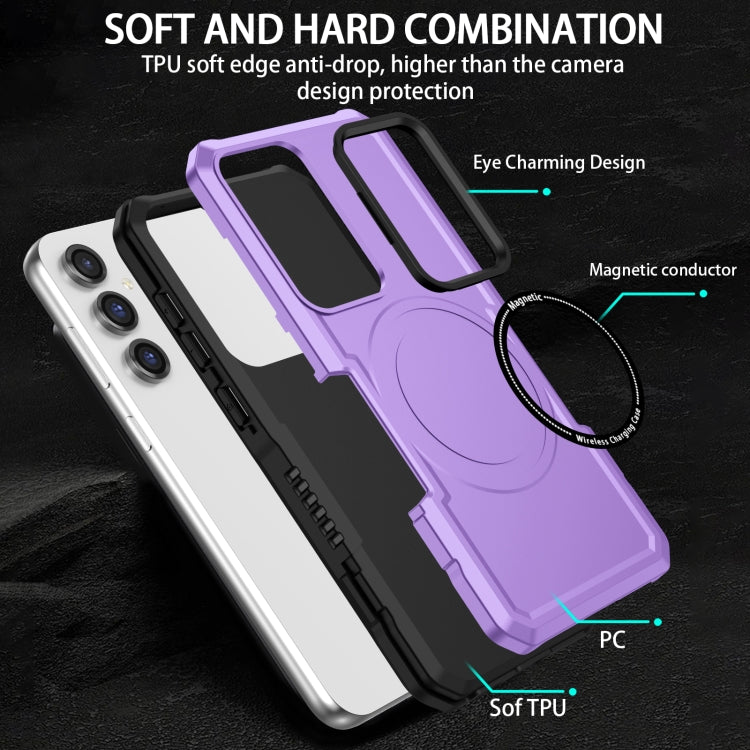 For Samsung Galaxy S23 FE MagSafe Shockproof Armor Phone Case(Purple) - Galaxy S23 5G Cases by buy2fix | Online Shopping UK | buy2fix