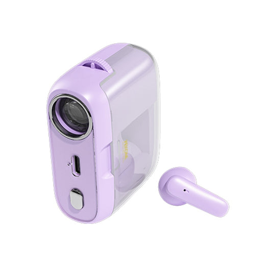 WK S28 Projection TWS Wireless Bluetooth Earphone(Purple) - TWS Earphone by WK | Online Shopping UK | buy2fix