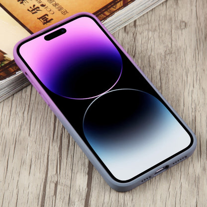 For iPhone 15 Pro Max Liquid TPU Silicone Gradient MagSafe Phone Case(Purple) - iPhone 15 Pro Max Cases by buy2fix | Online Shopping UK | buy2fix