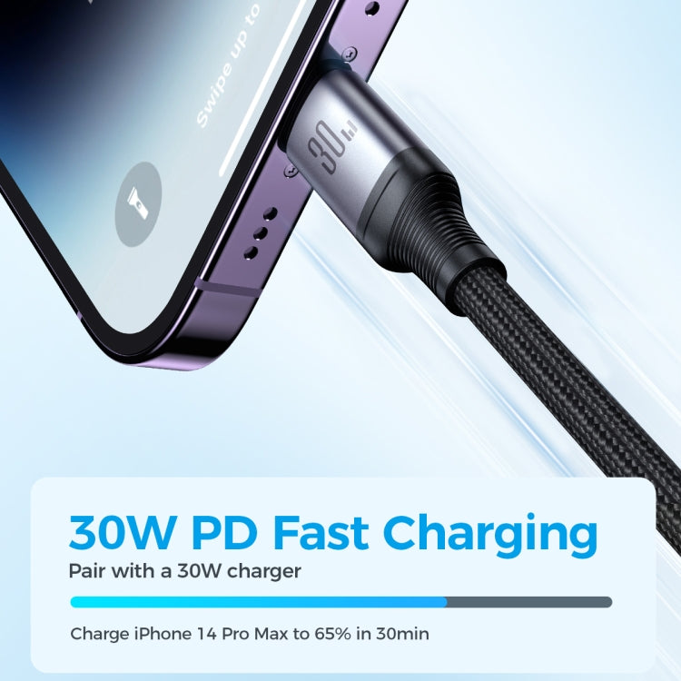 JOYROOM A21 30W Type-C to 8 Pin+Type-C+Micro USB 3 in 1 Charging Cable, Length: 1.5m(Black) - Multifunction Cable by JOYROOM | Online Shopping UK | buy2fix