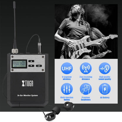 XTUGA  IEM1100 Professional Wireless In Ear Monitor System 5 BodyPacks(UK Plug) - Microphone by XTUGA | Online Shopping UK | buy2fix