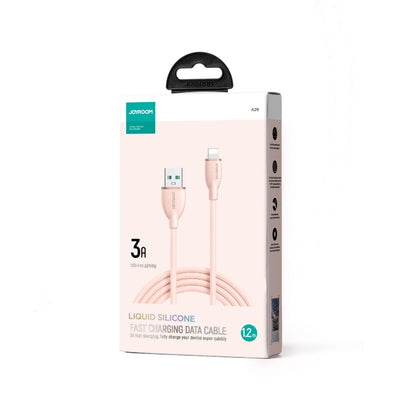 JOYROOM SA29-AL3 3A USB to 8 Pin Liquid Silicone Fast Charging Data Cable, Length: 1.2m(Pink) - Normal Style Cable by JOYROOM | Online Shopping UK | buy2fix