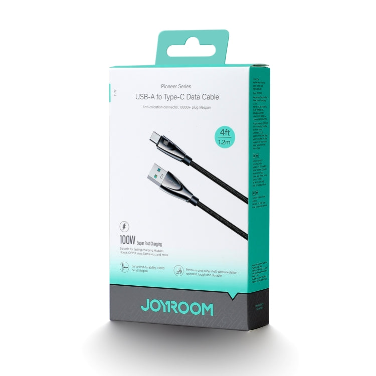 JOYROOM SA31-AC6 100W USB to USB-C/Type-C Fast Charge Data Cable, Length: 1.2m(Black) - USB-C & Type-C Cable by JOYROOM | Online Shopping UK | buy2fix