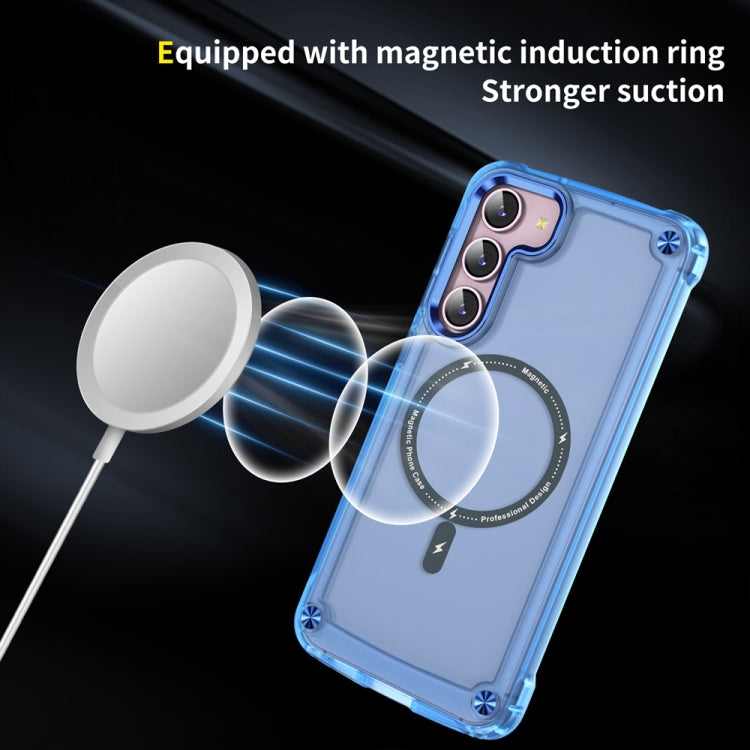 For Samsung Galaxy S23+ 5G Skin Feel TPU + PC MagSafe Magnetic Phone Case(Transparent Blue) - Galaxy S23+ 5G Cases by buy2fix | Online Shopping UK | buy2fix