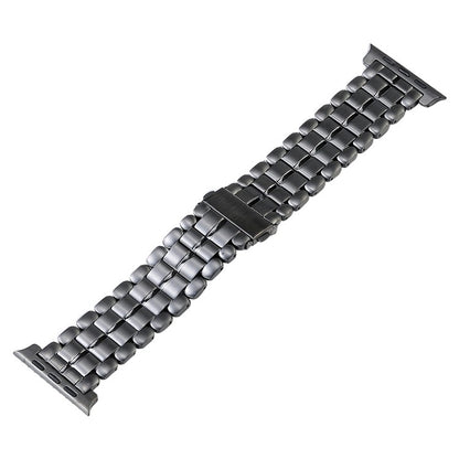 For Apple Watch SE 2022 40mm Five Beads Titanium Steel Watch Band(Grey) - Watch Bands by buy2fix | Online Shopping UK | buy2fix