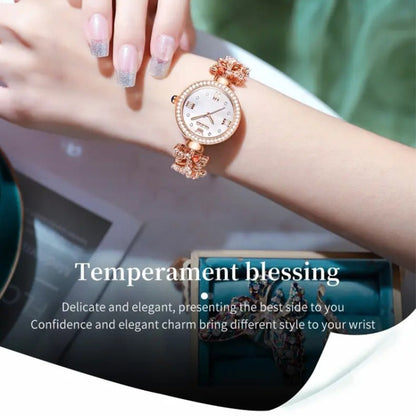 OLEVS 9958 Women Adjustable Drawstring Bracelet Quartz Watch(White + Rose Gold) - Bracelet Watches by OLEVS | Online Shopping UK | buy2fix