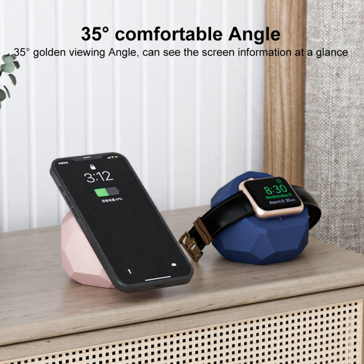 Diamond-shaped 2 in 1 Wireless Charging Silicone Base(Black) - Charger / Holder by buy2fix | Online Shopping UK | buy2fix