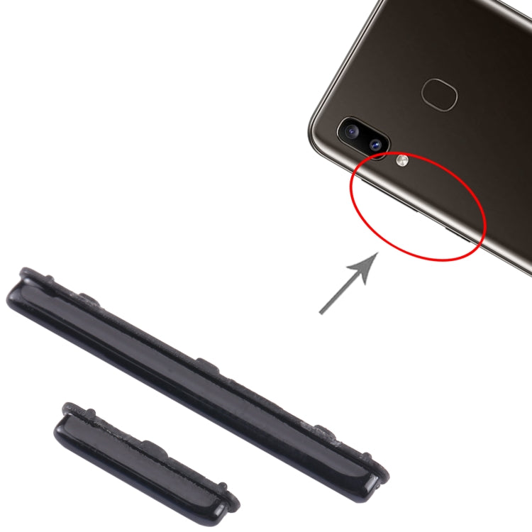 For Samsung Galaxy A40 SM-A405 10pcs Power Button + Volume Control Button(Black) - Home key & Side Key by buy2fix | Online Shopping UK | buy2fix