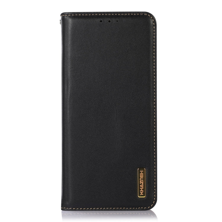 For Sony Xperia 5 V KHAZNEH Nappa Top Layer Cowhide Leather Phone Case(Black) - Sony Cases by buy2fix | Online Shopping UK | buy2fix