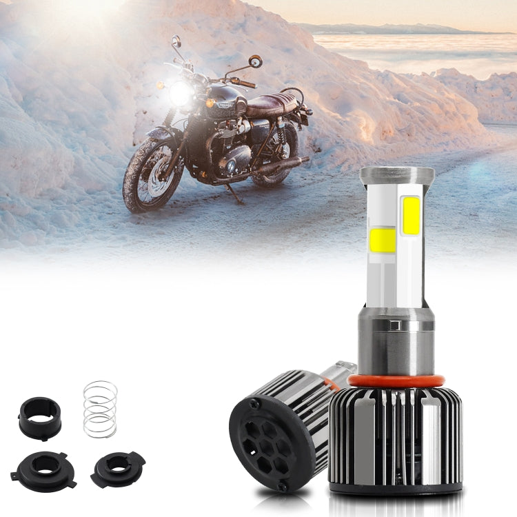 T1 H4 Four-sided Motorcycle Headlight(Black) - Headlights by buy2fix | Online Shopping UK | buy2fix