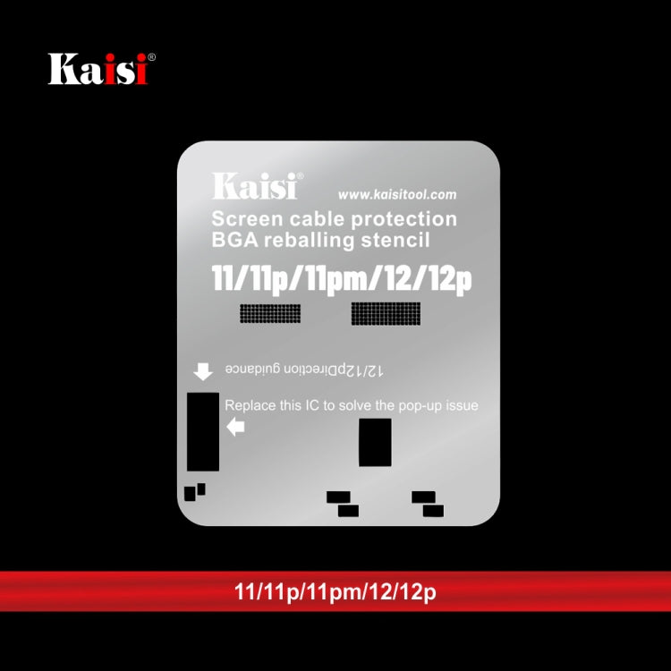 Kaisi LCD Screen IC BGA Reballing Stencil for iPhone 11 to 14 Pro Max - BGA Stencils by Kaisi | Online Shopping UK | buy2fix