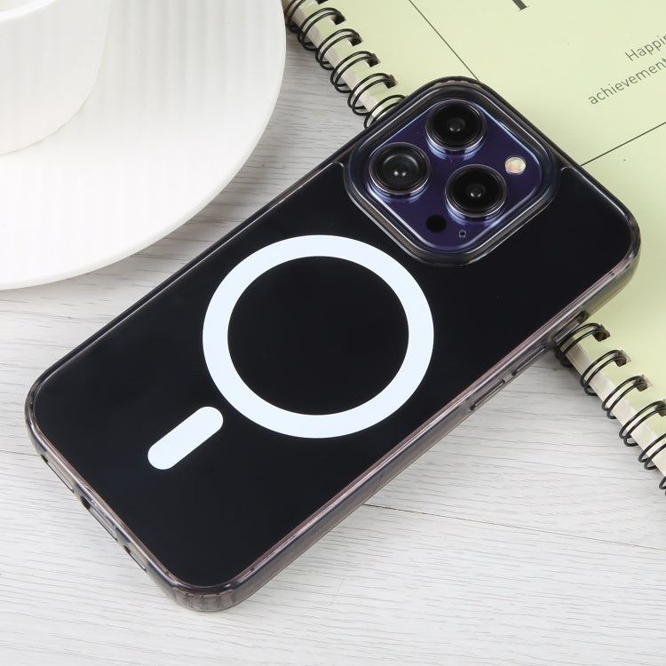For iPhone 15 Pro GEBEI MagSafe Magnetic Transparent Phone Case(Transparent Black) - iPhone 15 Pro Cases by GEBEI | Online Shopping UK | buy2fix