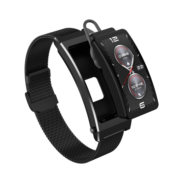 K7 1.14 inch TFT Screen Smart Call Bracelet, BT Call / Heart Rate / Blood Pressure / Blood Oxygen, Strap:Milanese Steel Strap(Black) - Smart Wristbands by buy2fix | Online Shopping UK | buy2fix