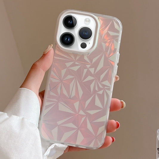 For iPhone 15 Pro Max Laser Diamond Pattern Frosted Phone Case(White) - iPhone 15 Pro Max Cases by buy2fix | Online Shopping UK | buy2fix