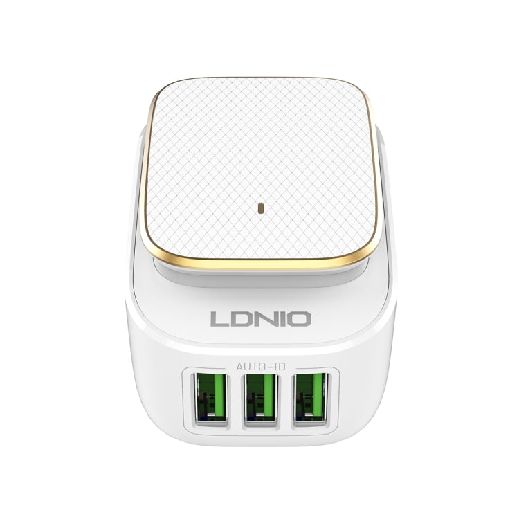 LDNIO A3305 3.4A 3 USB Interfaces Travel Charger Mobile Phone Charger, Support Touch LED Night Light, with 8 Pin Data  Cable, EU Plug - USB Charger by LDNIO | Online Shopping UK | buy2fix