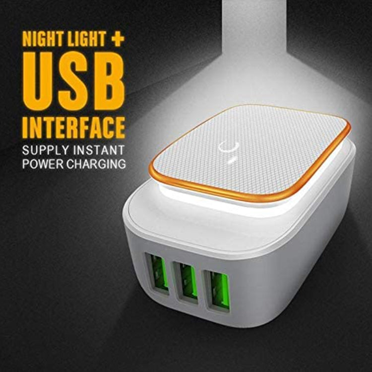 LDNIO A3305 3.4A 3 USB Interfaces Travel Charger Mobile Phone Charger, Support Touch LED Night Light, with 8 Pin Data  Cable, EU Plug - USB Charger by LDNIO | Online Shopping UK | buy2fix