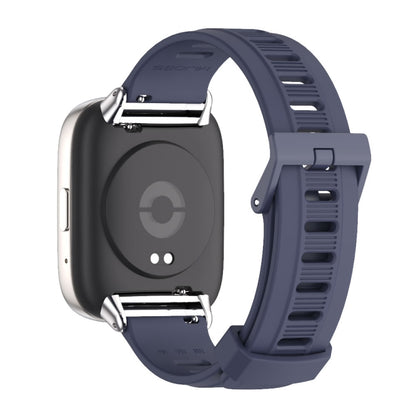 For Redmi Watch 3 Lite / Watch 3 Active Mijobs Flat Hole Breathable TPU Watch Band(Midnight Blue+Silver) - Watch Bands by MIJOBS | Online Shopping UK | buy2fix