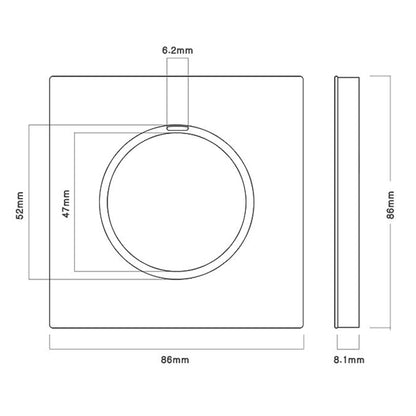 86mm Gray Aluminum Wire Drawing LED Switch Panel, Style:TV-Computer Socket - Consumer Electronics by buy2fix | Online Shopping UK | buy2fix