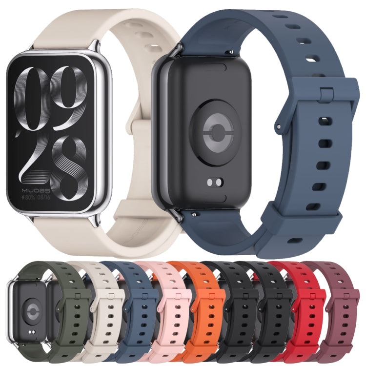 For Xiaomi Smart Band 9 Pro / 8 Pro Mijobs Silicone Breathable Watch Band(Grey+Silver) - Watch Bands by MIJOBS | Online Shopping UK | buy2fix