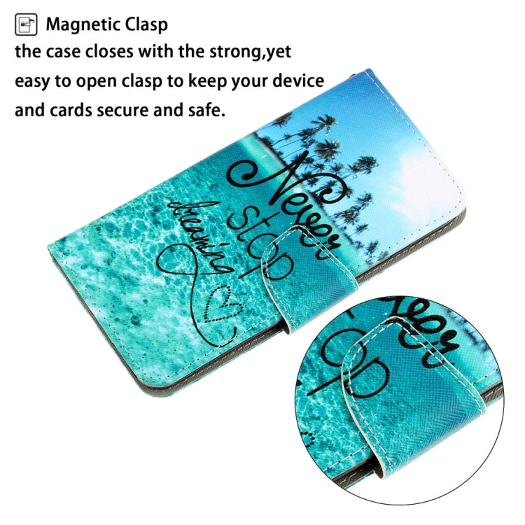 For Xiaomi Redmi 9A 3D Colored Drawing Horizontal Flip PU Leather Case with Holder & Card Slots & Wallet(Blue Coconut Grove) - Xiaomi Cases by buy2fix | Online Shopping UK | buy2fix