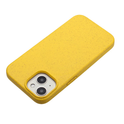 For iPhone 15 Wheat MagSafe Magnetic Straw Material + TPU Phone Case(Yellow) - iPhone 15 Cases by buy2fix | Online Shopping UK | buy2fix