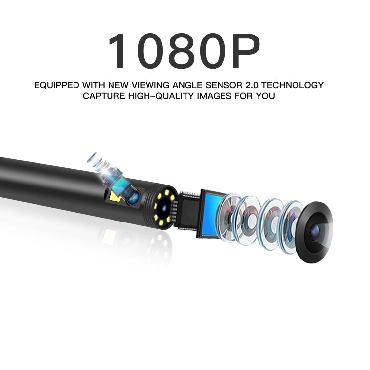 F280 1080P IP68 Waterproof Dual Camera WiFi Digital Endoscope, Length:1m Snake Tube(Black) - Consumer Electronics by buy2fix | Online Shopping UK | buy2fix