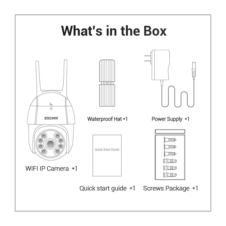 ESCAM QF518 5MP Smart WiFi IP Camera, Support AI Humanoid Detection / Auto Tracking / Dual Light Night Vision / Cloud Storage / Two Way Audio / TF Card, Plug:UK Plug(White) - Dome Camera by ESCAM | Online Shopping UK | buy2fix