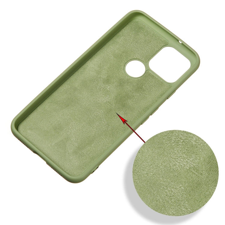 For Google Pixel 5 Pure Color Liquid Silicone Shockproof Full Coverage Case(Green) - Mobile Accessories by buy2fix | Online Shopping UK | buy2fix