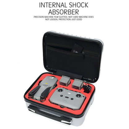 For DJI Mavic Air 2 Shockproof Portable ABS Suitcase Storage Bag Protective Box(Silver) - DJI & GoPro Accessories by buy2fix | Online Shopping UK | buy2fix