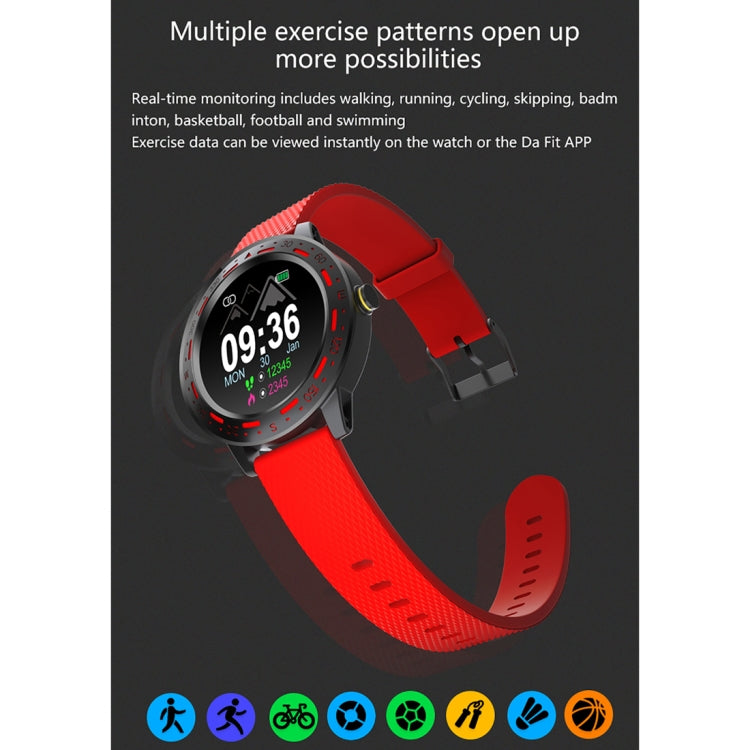 S18 1.3 inch TFT Screen IP67 Waterproof Smart Watch Bracelet, Support Sleep Monitor / Heart Rate Monitor / Blood Pressure Monitoring(Silver Black) - Smart Wear by buy2fix | Online Shopping UK | buy2fix