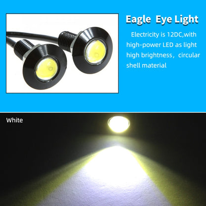 10 PCS 23mm 1.5W DC9-80V Motorcycle Eagle Eye Light Single Lens(White Light) - Eagle Eye Lights by buy2fix | Online Shopping UK | buy2fix