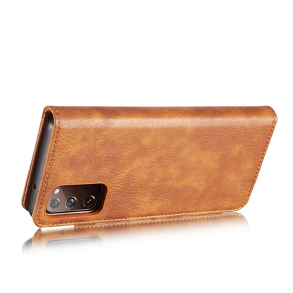 For Samsung Galaxy S20 FE DG.MING Crazy Horse Texture Flip Detachable Magnetic Leather Case with Holder & Card Slots & Wallet(Brown) - Galaxy S20 FE Cases by DG.MING | Online Shopping UK | buy2fix