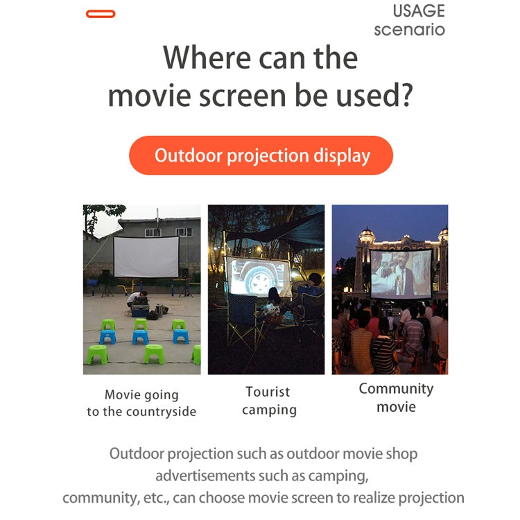 Simple Folding High Density Polyester Projector Film Curtain, Size:60 inch (16:9) Projection Area: 132x75cm - Consumer Electronics by buy2fix | Online Shopping UK | buy2fix