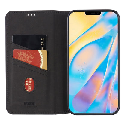 For iPhone 12 Pro Max GEBEI PU+TPU Horizontal Flip Protective Case with Holder & Card Slots(Black) - iPhone 12 Pro Max Cases by GEBEI | Online Shopping UK | buy2fix