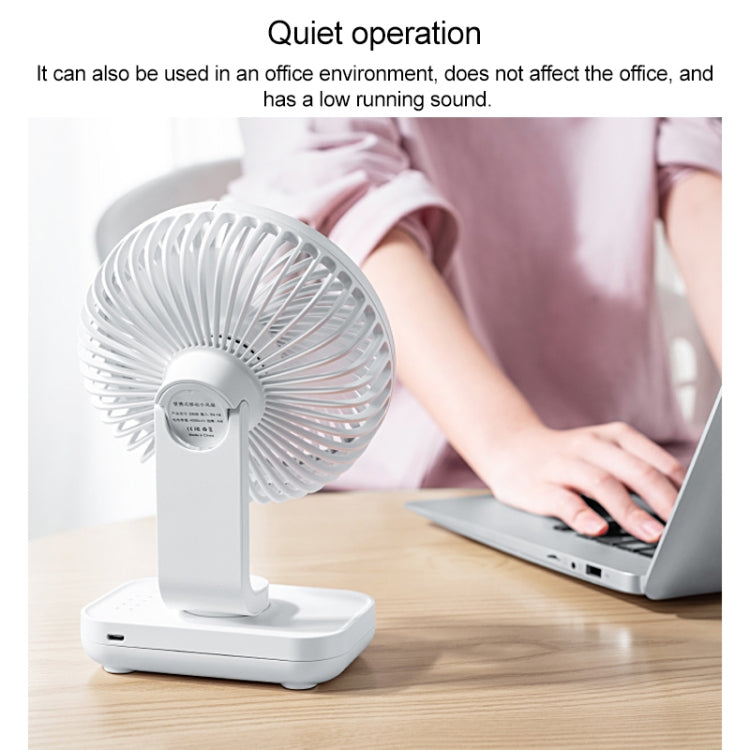 D606 4W USB Rechargeable Portable Four-speed Adjustable Desktop Fan(Black) - Consumer Electronics by buy2fix | Online Shopping UK | buy2fix