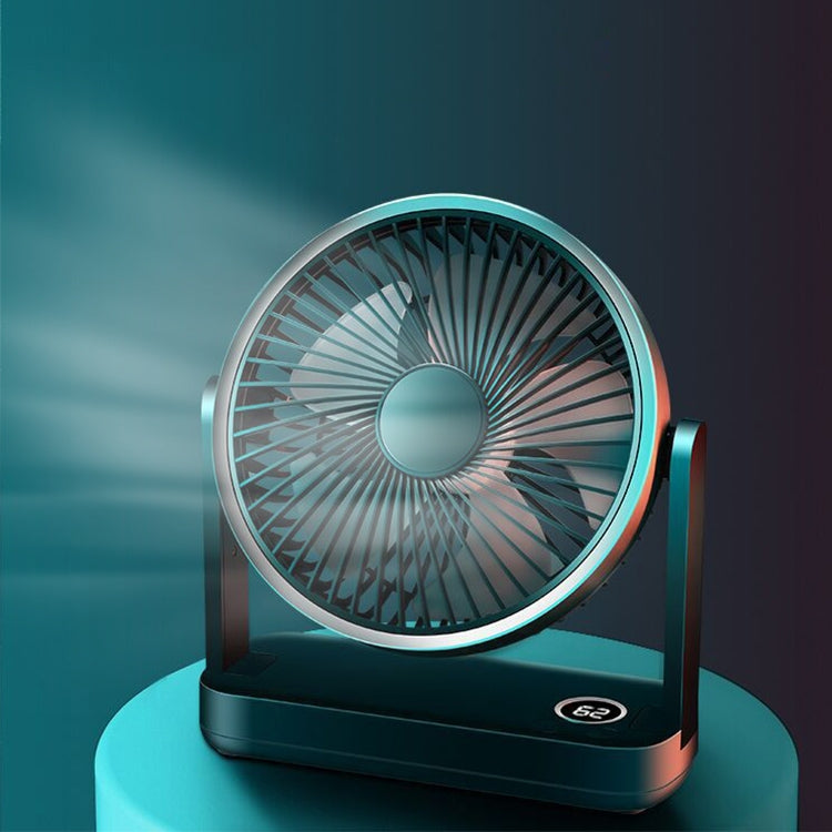 F701 Desktop Electric Fan with LED Display (Green) - Consumer Electronics by buy2fix | Online Shopping UK | buy2fix