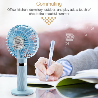 S8 Portable Mute Handheld Desktop Electric Fan, with 3 Speed Control (Sky Blue) - Consumer Electronics by buy2fix | Online Shopping UK | buy2fix