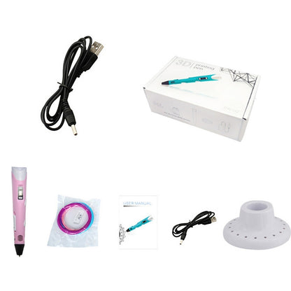 Hand-held 3D Printing Pen, USB Plug(Pink) - Consumer Electronics by buy2fix | Online Shopping UK | buy2fix