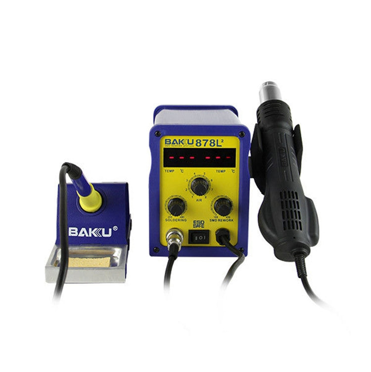 BAKU BK-878L2 AC 220V LED Display 2 in 1 Hot Air Gun Soldering Iron Soldering Station - Electric Soldering Iron by BAKU | Online Shopping UK | buy2fix